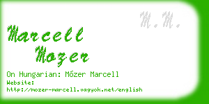 marcell mozer business card